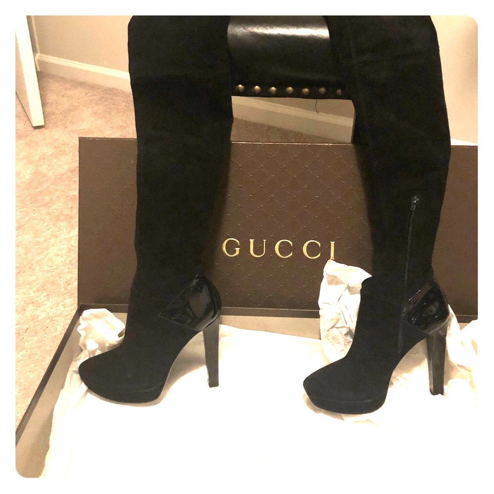 🔥🔥Hot Suede Gucci Thigh High Boots💁🏽‍♀️Size 5